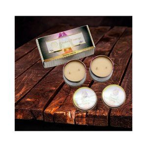 Fleur de Vie Chakra Energy Tin Candle Set of 2